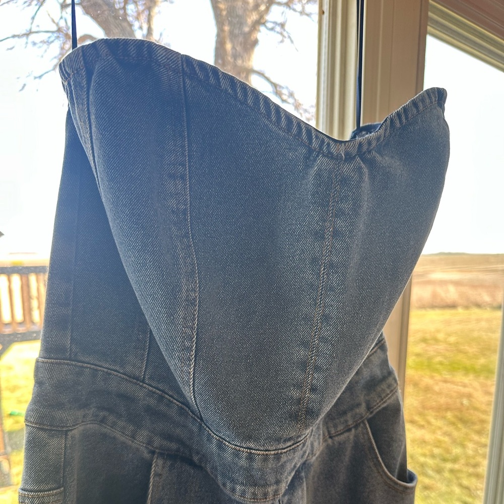 Blue Denim Full Length Romper